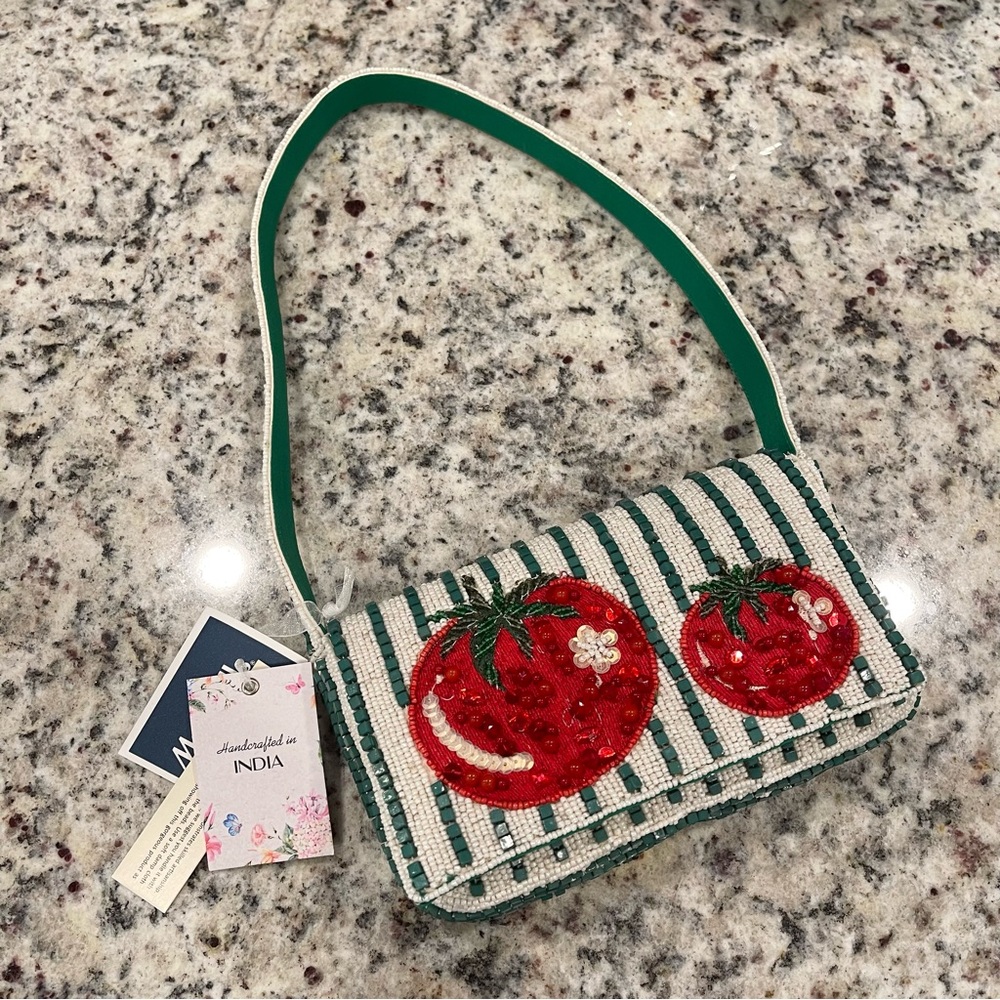 Women’s Tomato Beaded Shoulder Bag🍅